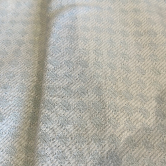 Martha Stewart Other - Martha Stewart lt blue and white rayon and cotton blanket